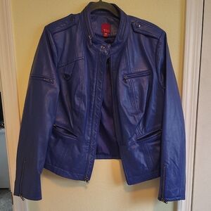 Billabong Royal Blue Leather Jacket